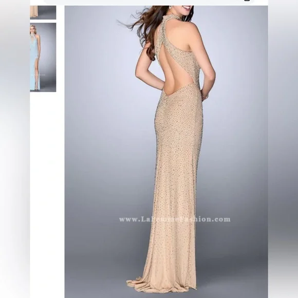 La Femme Pink Blush Gown - Picture 2 of 14